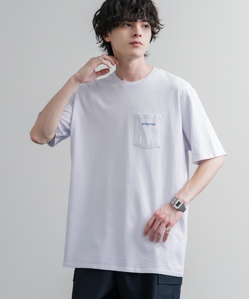 patagonia（パタゴニア）の「Patagonia パタゴニア M'S BOARDSHORT LOGO POCKET RESPONSIBILI-TEE 胸ポケット付きバックプリント半袖Tシャツ（Tシャツ/カットソー・メンズ・ブラック/ホワイト・XL/L/S/M）」の3枚目の写真