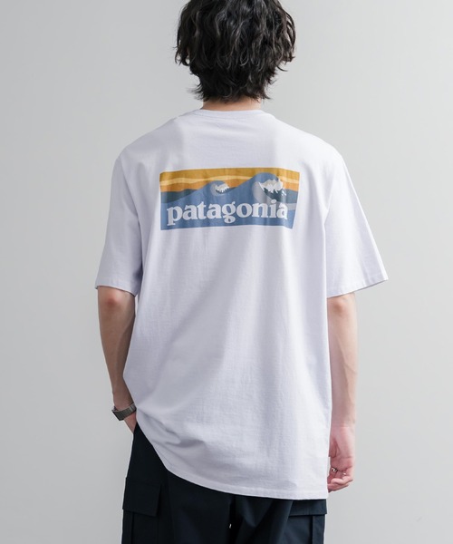patagonia（パタゴニア）の「Patagonia パタゴニア M'S BOARDSHORT LOGO POCKET RESPONSIBILI-TEE 胸ポケット付きバックプリント半袖Tシャツ（Tシャツ/カットソー・メンズ・ブラック/ホワイト・XL/L/S/M）」の4枚目の写真
