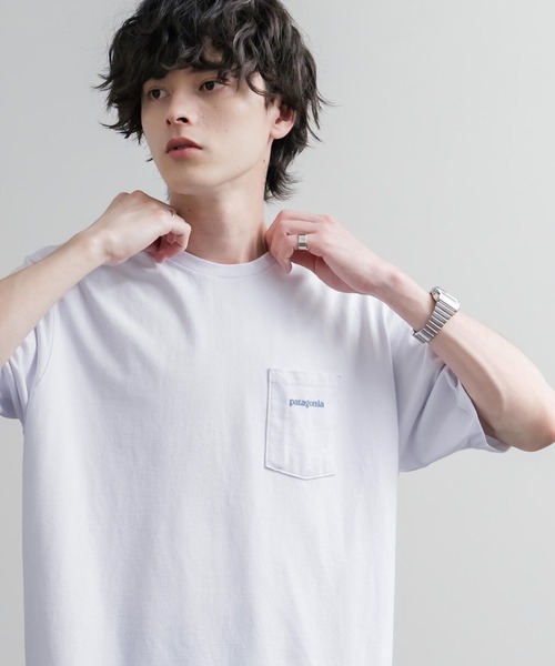 patagonia（パタゴニア）の「Patagonia パタゴニア M'S BOARDSHORT LOGO POCKET RESPONSIBILI-TEE 胸ポケット付きバックプリント半袖Tシャツ（Tシャツ/カットソー・メンズ・ブラック/ホワイト・XL/L/S/M）」の8枚目の写真