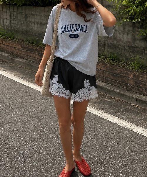 ampm(エーエムピーエム)の「レースヘムサテンショートパンツ(その他パンツ・レディース・ブルー/ブラック・M/S)」の11枚目の写真