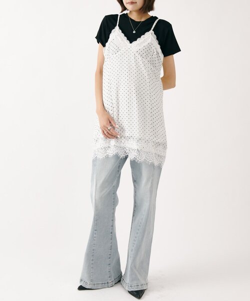 goocy（グーシー）の「ストレッチデニム切替パンツ（デニムパンツ・レディース・ブルー/ブラック・SMALL/MEDIUM）」の19枚目の写真