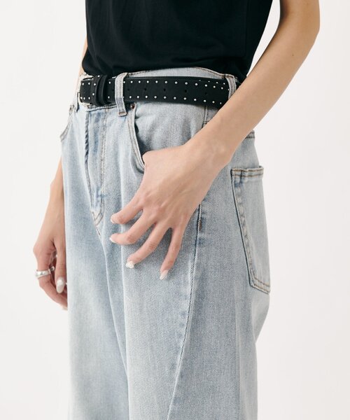 goocy（グーシー）の「ストレッチデニム切替パンツ（デニムパンツ・レディース・ブルー/ブラック・SMALL/MEDIUM）」の8枚目の写真