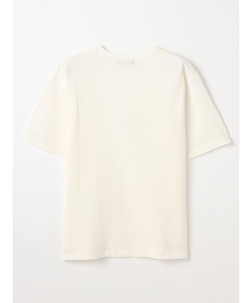 TRANS CONTINENTS（トランスコンチネンツ）の「TRANS CONTINENTS　クルーネック半袖ニットTシャツ　ホワイト/ブラック/サックス/ネイビー（Tシャツ/カットソー・メンズ・ホワイト/ブラック/サックスブルー/ネイビー・L/LL/M）」の6枚目の写真