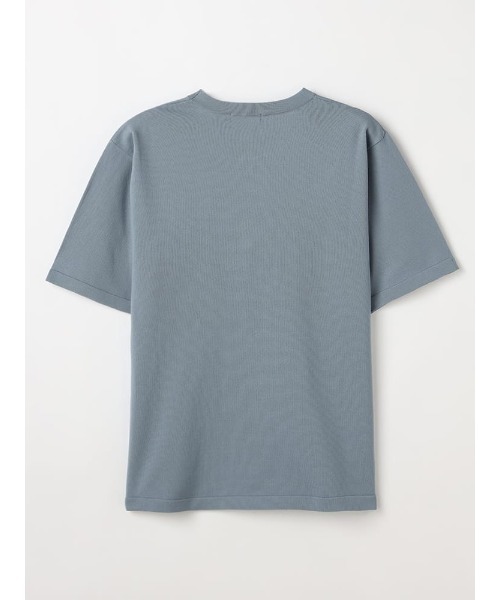 TRANS CONTINENTS（トランスコンチネンツ）の「TRANS CONTINENTS　クルーネック半袖ニットTシャツ　ホワイト/ブラック/サックス/ネイビー（Tシャツ/カットソー・メンズ・ホワイト/ブラック/サックスブルー/ネイビー・L/LL/M）」の15枚目の写真