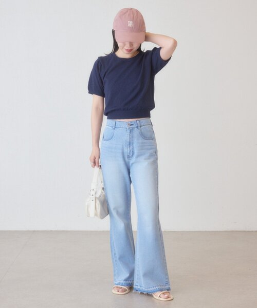 Kastane(カスタネ)の「【一部店舗限定/3サイズ展開/低身長サイズ/高身長サイズ】B カットオフフレアデニム(デニムパンツ・レディース・ブルー/インディゴブルー・0/1/2)」の12枚目の写真