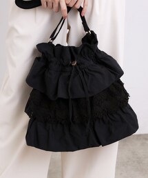 人気BAGにドット柄・レースが新登場！ティアードドロストショルダー