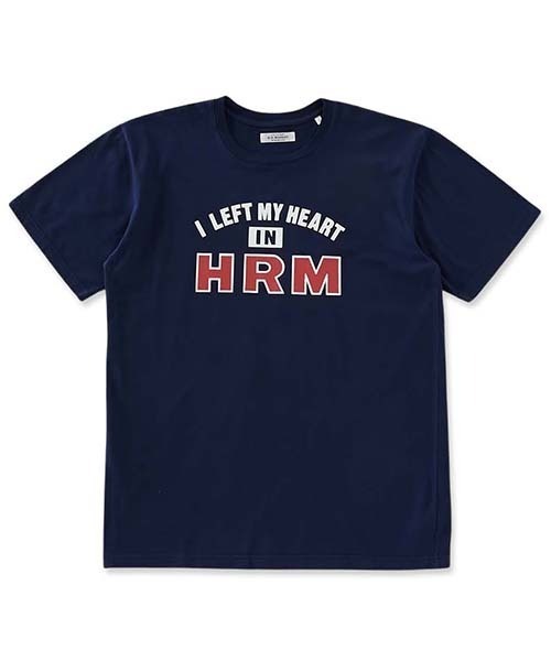 HOLLYWOOD RANCH MARKET（ハリウッドランチマーケット）の「I LEFT MY HEART HRM ショートスリーブTシャツ（Tシャツ/カットソー・メンズ・ホワイト/ネイビー・L/M/S/XL）」の2枚目の写真