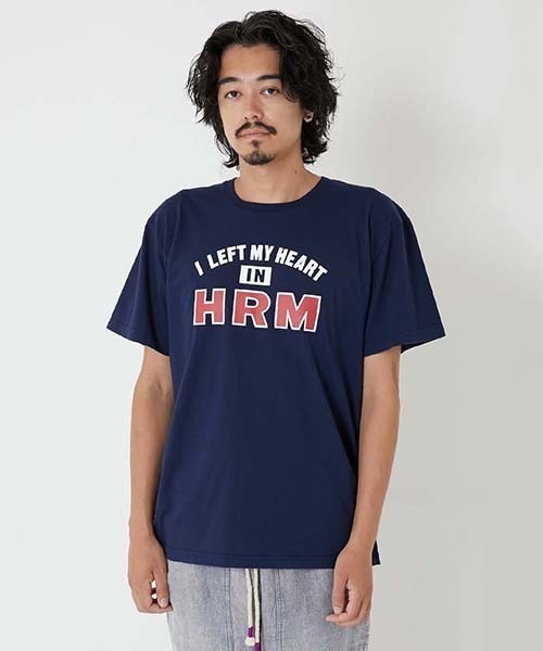 HOLLYWOOD RANCH MARKET（ハリウッドランチマーケット）の「I LEFT MY HEART HRM ショートスリーブTシャツ（Tシャツ/カットソー・メンズ・ホワイト/ネイビー・L/M/S/XL）」の10枚目の写真
