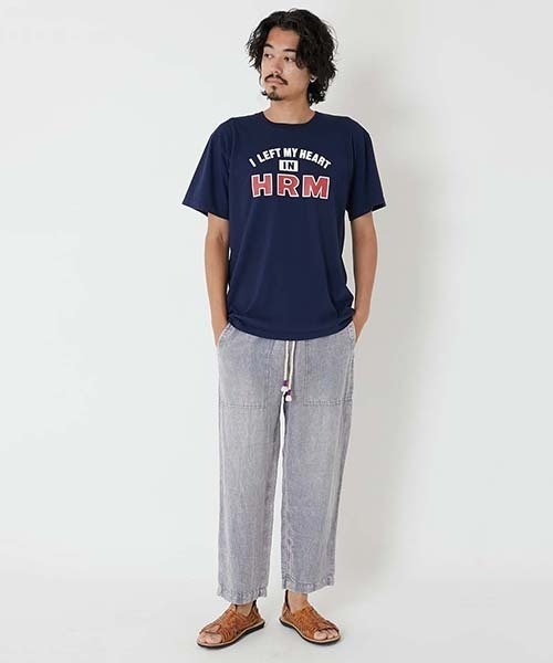HOLLYWOOD RANCH MARKET（ハリウッドランチマーケット）の「I LEFT MY HEART HRM ショートスリーブTシャツ（Tシャツ/カットソー・メンズ・ホワイト/ネイビー・L/M/S/XL）」の11枚目の写真