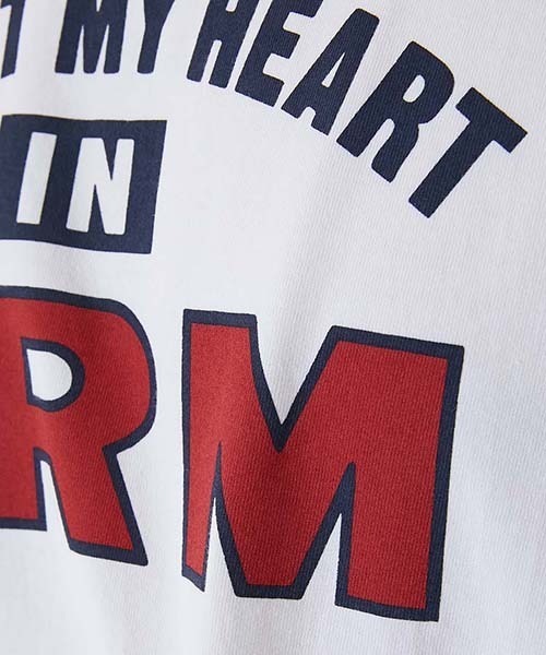 HOLLYWOOD RANCH MARKET（ハリウッドランチマーケット）の「I LEFT MY HEART HRM ショートスリーブTシャツ（Tシャツ/カットソー・メンズ・ホワイト/ネイビー・L/M/S/XL）」の7枚目の写真