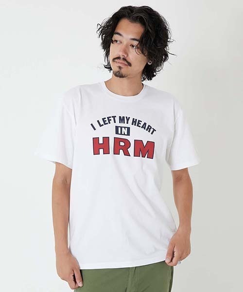HOLLYWOOD RANCH MARKET（ハリウッドランチマーケット）の「I LEFT MY HEART HRM ショートスリーブTシャツ（Tシャツ/カットソー・メンズ・ホワイト/ネイビー・L/M/S/XL）」の3枚目の写真
