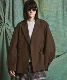 《UNISEX》Ovoid Sleeve Prime-Over Single Breasted 2B Tailored Jacket/オボイドスリーブプライムオーバーシングル2Bテーラードジャケット【MAISON SPECIAL/メゾンスペシャル】■セットアップ対応■
