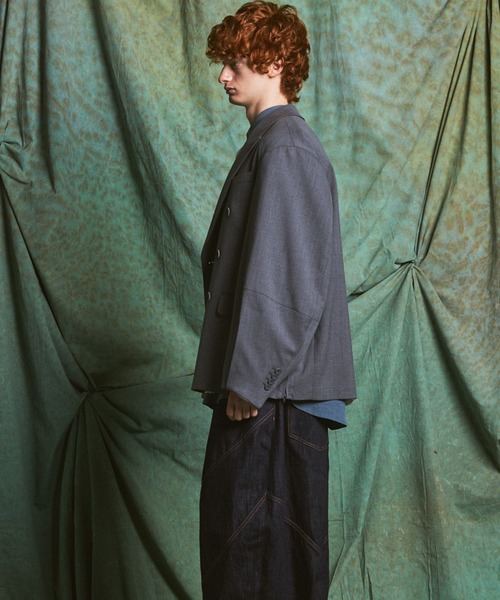 MAISON SPECIAL(メゾンスペシャル)の「《UNISEX》Ovoid Sleeve Prime-Over Single Breasted 2B Tailored Jacket/オボイドスリーブプライムオーバーシングル2Bテーラードジャケット【MAISON SPECIAL/メゾンスペシャル】■セットアップ対応■(テーラードジャケット・メンズ・チャコールグレー/ブラック/ブラウン・0/1/2)」の7枚目の写真