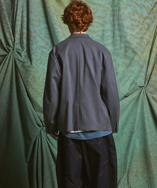 MAISON SPECIAL(メゾンスペシャル)の「《UNISEX》Ovoid Sleeve Prime-Over Single Breasted 2B Tailored Jacket/オボイドスリーブプライムオーバーシングル2Bテーラードジャケット【MAISON SPECIAL/メゾンスペシャル】■セットアップ対応■(テーラードジャケット・メンズ・チャコールグレー/ブラック/ブラウン・0/1/2)」の8枚目の写真