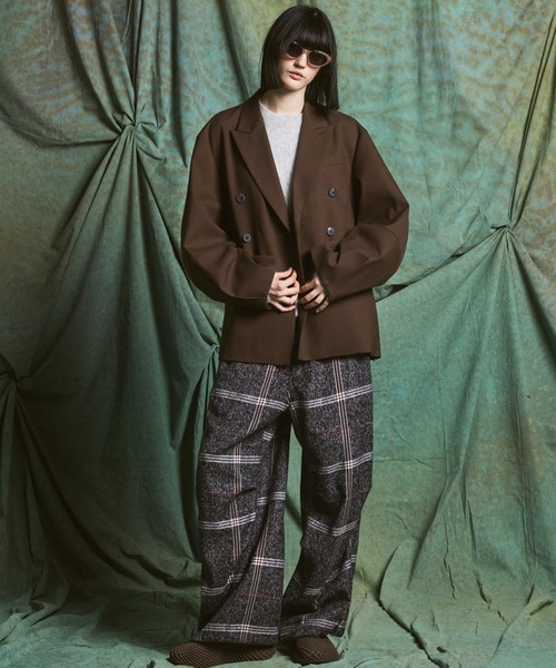 MAISON SPECIAL(メゾンスペシャル)の「《UNISEX》Ovoid Sleeve Prime-Over Single Breasted 2B Tailored Jacket/オボイドスリーブプライムオーバーシングル2Bテーラードジャケット【MAISON SPECIAL/メゾンスペシャル】■セットアップ対応■(テーラードジャケット・メンズ・チャコールグレー/ブラック/ブラウン・0/1/2)」の5枚目の写真