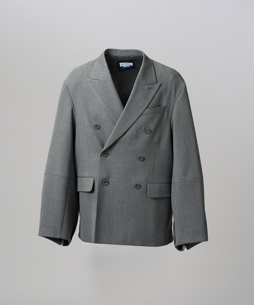 MAISON SPECIAL(メゾンスペシャル)の「《UNISEX》Ovoid Sleeve Prime-Over Single Breasted 2B Tailored Jacket/オボイドスリーブプライムオーバーシングル2Bテーラードジャケット【MAISON SPECIAL/メゾンスペシャル】■セットアップ対応■(テーラードジャケット・メンズ・チャコールグレー/ブラック/ブラウン・0/1/2)」の13枚目の写真