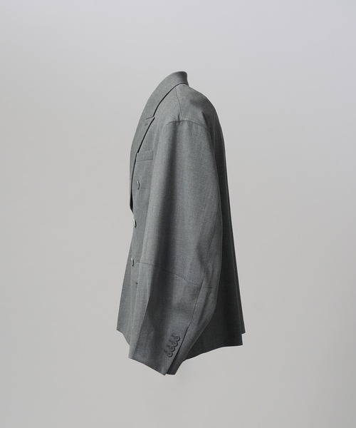 MAISON SPECIAL(メゾンスペシャル)の「《UNISEX》Ovoid Sleeve Prime-Over Single Breasted 2B Tailored Jacket/オボイドスリーブプライムオーバーシングル2Bテーラードジャケット【MAISON SPECIAL/メゾンスペシャル】■セットアップ対応■(テーラードジャケット・メンズ・チャコールグレー/ブラック/ブラウン・0/1/2)」の14枚目の写真