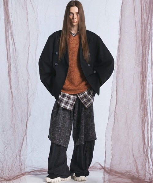 MAISON SPECIAL(メゾンスペシャル)の「《UNISEX》Ovoid Sleeve Prime-Over Single Breasted 2B Tailored Jacket/オボイドスリーブプライムオーバーシングル2Bテーラードジャケット【MAISON SPECIAL/メゾンスペシャル】■セットアップ対応■(テーラードジャケット・メンズ・チャコールグレー/ブラック/ブラウン・0/1/2)」の20枚目の写真
