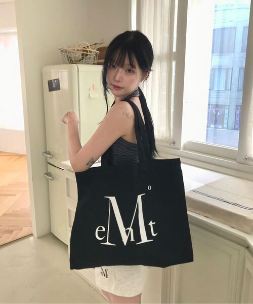MUCENT(ムセント)の「ティンシグネチャーロゴエコバッグ 男女共用(エコバッグ/サブバッグ・レディース・ブラック・FREE)」の2枚目の写真