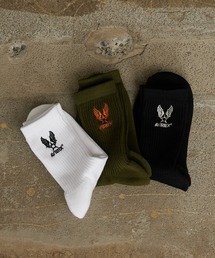 AVIREX/アビレックス Air Force Embroidery SOCKS エアフォース 刺繍 ソックス 靴下 3足組 3足セット クルー丈ソックス メンズ 2026年 夏 夏服