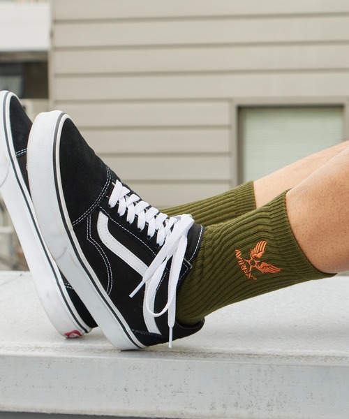 AVIREX(アヴィレックス)の「AVIREX/アビレックス Air Force Embroidery SOCKS エアフォース 刺繍 ソックス 靴下 3足組 3足セット クルー丈ソックス メンズ 2026年 夏 夏服(ソックス/靴下・メンズ・マルチ・25-27)」の6枚目の写真