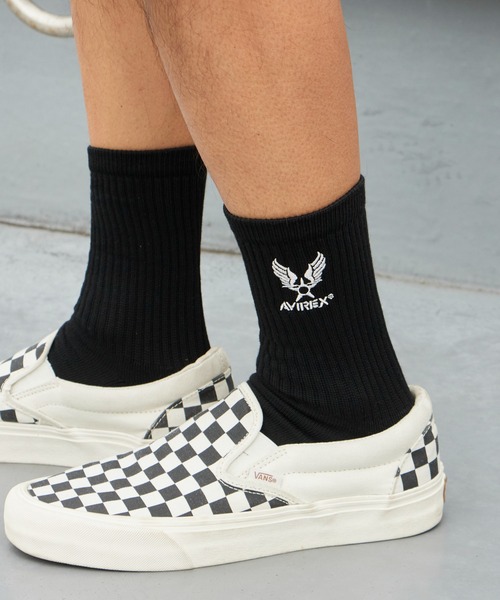 AVIREX(アヴィレックス)の「AVIREX/アビレックス Air Force Embroidery SOCKS エアフォース 刺繍 ソックス 靴下 3足組 3足セット クルー丈ソックス メンズ 2026年 夏 夏服(ソックス/靴下・メンズ・マルチ・25-27)」の8枚目の写真