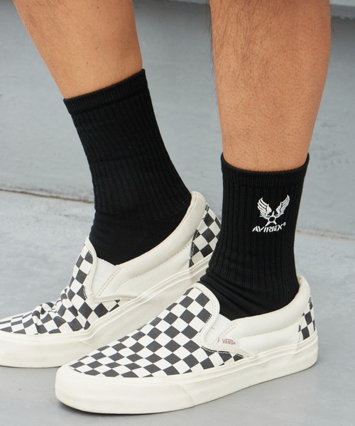 AVIREX(アヴィレックス)の「AVIREX/アビレックス Air Force Embroidery SOCKS エアフォース 刺繍 ソックス 靴下 3足組 3足セット クルー丈ソックス メンズ 2026年 夏 夏服(ソックス/靴下・メンズ・マルチ・25-27)」の9枚目の写真