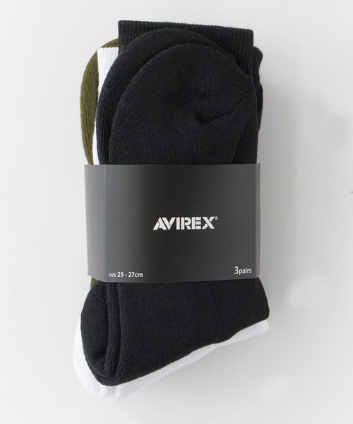 AVIREX(アヴィレックス)の「AVIREX/アビレックス Air Force Embroidery SOCKS エアフォース 刺繍 ソックス 靴下 3足組 3足セット クルー丈ソックス メンズ 2026年 夏 夏服(ソックス/靴下・メンズ・マルチ・25-27)」の10枚目の写真