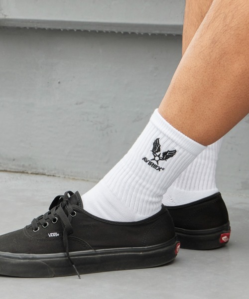 AVIREX(アヴィレックス)の「AVIREX/アビレックス Air Force Embroidery SOCKS エアフォース 刺繍 ソックス 靴下 3足組 3足セット クルー丈ソックス メンズ 2026年 夏 夏服(ソックス/靴下・メンズ・マルチ・25-27)」の3枚目の写真