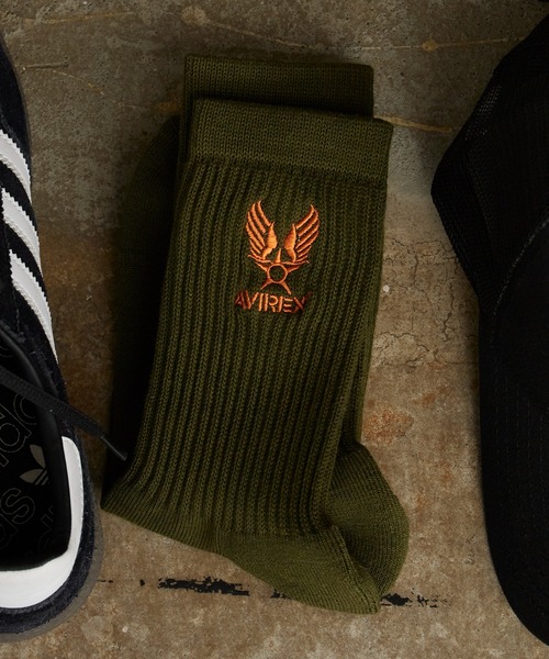AVIREX(アヴィレックス)の「AVIREX/アビレックス Air Force Embroidery SOCKS エアフォース 刺繍 ソックス 靴下 3足組 3足セット クルー丈ソックス メンズ 2026年 夏 夏服(ソックス/靴下・メンズ・マルチ・25-27)」の7枚目の写真