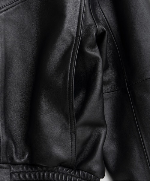 PRANK PROJECT(プランクプロジェクト)の「【2026Autumn Pre-Order】タックポケットハイネックレザーブルゾン / Tuck Pocket High-Neck Leather Blouson(ブルゾン・レディース・ブラック・FREE)」の13枚目の写真