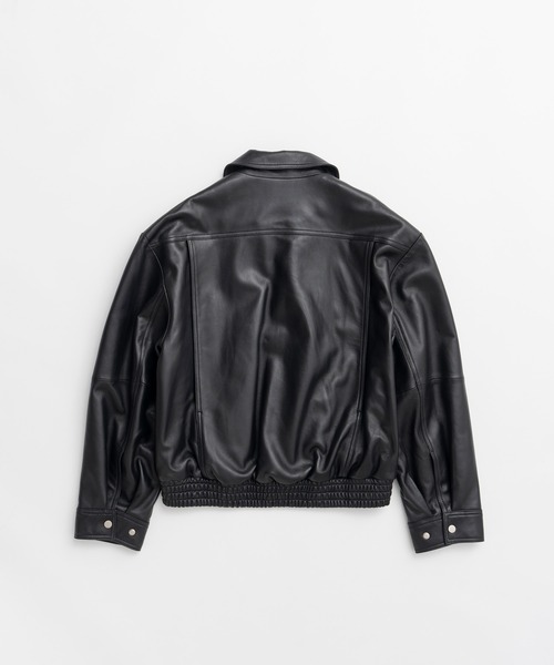 PRANK PROJECT(プランクプロジェクト)の「【2026Autumn Pre-Order】タックポケットハイネックレザーブルゾン / Tuck Pocket High-Neck Leather Blouson(ブルゾン・レディース・ブラック・FREE)」の8枚目の写真