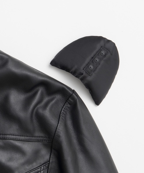 PRANK PROJECT(プランクプロジェクト)の「【2026Autumn Pre-Order】タックポケットハイネックレザーブルゾン / Tuck Pocket High-Neck Leather Blouson(ブルゾン・レディース・ブラック・FREE)」の12枚目の写真