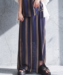 midi pocket stripe skirt / ミディポケットストライプスカート