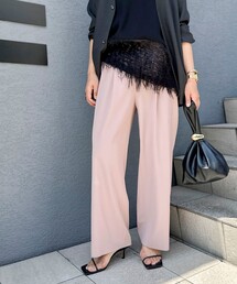 ウォッシャブルカルゼイージーワイドパンツ