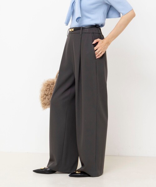 NOLLEY’S(ノーリーズ)の「ウォッシャブルカルゼイージーワイドパンツ(その他パンツ・レディース・ホワイト/ネイビー/ピンク/チャコールグレー・34/40/38/36)」の22枚目の写真
