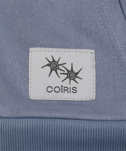 COIRIS(コイリス)の「ラベオドットアップリケロゴフードジップアップ 男女共用 (2カラー)(パーカー・レディース・スカイブルー/ブラック・FREE)」の6枚目の写真