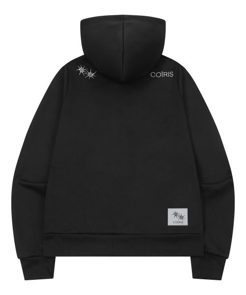 COIRIS(コイリス)の「ラベオドットアップリケロゴフードジップアップ 男女共用 (2カラー)(パーカー・レディース・スカイブルー/ブラック・FREE)」の11枚目の写真