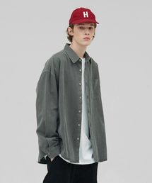 STENDS（ステンズ）の「[M~4XL] ピグメントウォッシングシャツ_ディープカーキ（シャツ/ブラウス）」