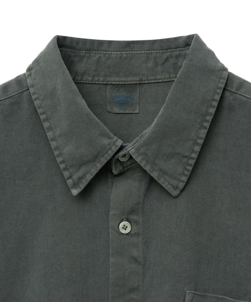 STENDS（ステンズ）の「[M~4XL] ピグメントウォッシングシャツ_ディープカーキ（シャツ/ブラウス・メンズ・その他・XX-LARGE/XXX-LARGE/X-LARGE/LARGE/MEDIUM）」の7枚目の写真
