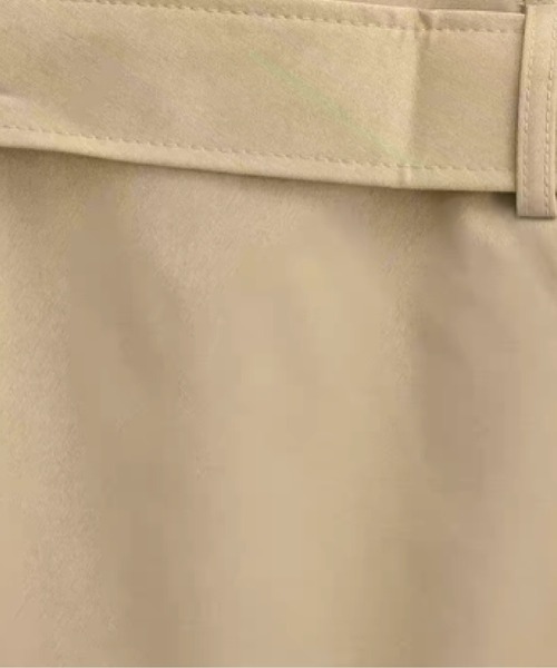 LA POMME petit(ラポミ・プチ)の「Trench-Inspired Belted Mini Skirt/トレンチ風ベルト付きミニスカート(スカート・レディース・ブラック/カーキ・MEDIUM/SMALL/LARGE)」の5枚目の写真