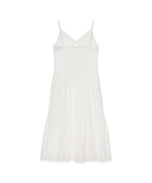 DEINET(ダイニット)の「DEINET SHIRRING SLEEVELESS DRESS IN WHITE(ワンピース・レディース・その他・FREE)」の3枚目の写真