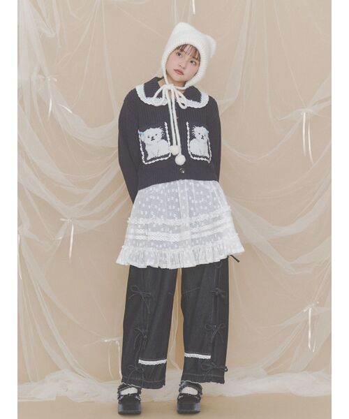 merry jenny（メリージェニー）の「Bear Ear Knit Cap（ニットキャップ/ビーニー・レディース・ベージュ/オフホワイト/グレー・FREE）」の13枚目の写真