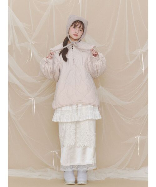 merry jenny（メリージェニー）の「Bear Ear Knit Cap（ニットキャップ/ビーニー・レディース・ベージュ/オフホワイト/グレー・FREE）」の17枚目の写真