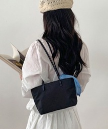 ツイルショルダーハンドバッグ/ショルダーバッグ ハンドバッグ ミニバッグ ミニショルダー ツイルバッグ 2WAYバッグ コンパクトバッグ ミニトート バッグ 韓国ファッション カジュアル デイリー お出かけ 通勤 春 夏 秋 冬 レッド ピンク イエロー ブラック ブル