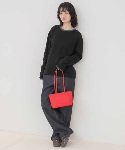 HEILIS(ヘイリス)の「ツイルショルダーハンドバッグ/ショルダーバッグ ハンドバッグ ミニバッグ ミニショルダー ツイルバッグ 2WAYバッグ コンパクトバッグ ミニトート バッグ 韓国ファッション カジュアル デイリー お出かけ 通勤 春 夏 秋 冬 レッド ピンク イエロー ブラック ブル(ハンドバッグ・レディース・イエロー/ピンク/レッド/ブラック・FREE)」の12枚目の写真