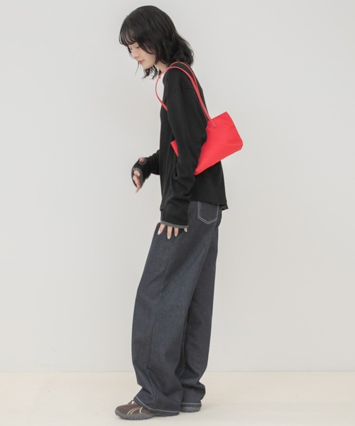 HEILIS(ヘイリス)の「ツイルショルダーハンドバッグ/ショルダーバッグ ハンドバッグ ミニバッグ ミニショルダー ツイルバッグ 2WAYバッグ コンパクトバッグ ミニトート バッグ 韓国ファッション カジュアル デイリー お出かけ 通勤 春 夏 秋 冬 レッド ピンク イエロー ブラック ブル(ハンドバッグ・レディース・イエロー/ピンク/レッド/ブラック・FREE)」の13枚目の写真