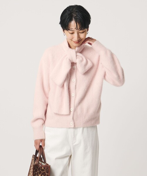 UNITED ARROWS(ユナイテッドアローズ)の「フォックスカシミヤ ストール カーディガン(カーディガン/ボレロ・レディース・ライトグレー/ライトピンク/オフホワイト・FREE)」の3枚目の写真