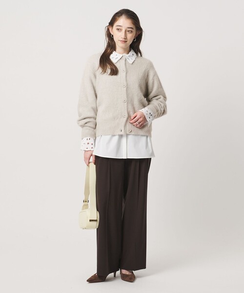 UNITED ARROWS(ユナイテッドアローズ)の「フォックスカシミヤ ストール カーディガン(カーディガン/ボレロ・レディース・ライトグレー/ライトピンク/オフホワイト・FREE)」の6枚目の写真