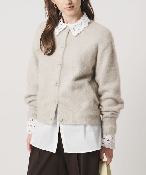 UNITED ARROWS(ユナイテッドアローズ)の「フォックスカシミヤ ストール カーディガン(カーディガン/ボレロ・レディース・ライトグレー/ライトピンク/オフホワイト・FREE)」の9枚目の写真